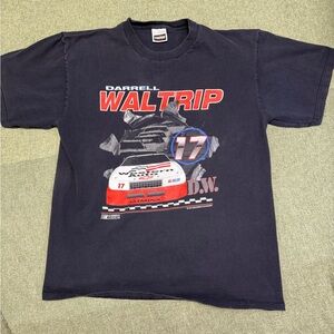 Tultex Darrell Waltrip NASCAR #17 XL Black Men's Graphic Auto Racing T-Shirt